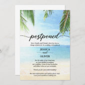 Kaart Beach Theme uitgestelde aankondiging huwelij (Voorkant / Achterkant)