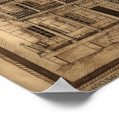  kaart Beaufort SC (jaren 1860) Poster (Hoek)