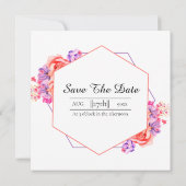 Kaart Beauful Floral Iivitation Kaart (Achterkant)