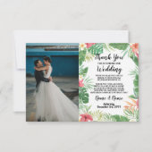 Kaart Bedankt Foto Bloemendecor Tropisch Aloha Lua (Voorkant)