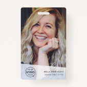 Kaart bedrijfsidentiteitskaart | Moderne grote fot Badge (Voorkant)