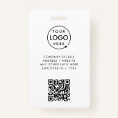 Kaart bedrijfsidentiteitskaart | Moderne grote fot Badge (Achterkant)