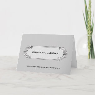 Kaart bedrijfsobligaties voor calligrafisch label