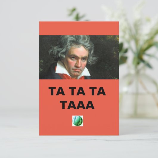 kaart Beethoven beroemd motief (Staand voorkant)