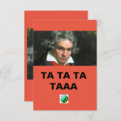 kaart Beethoven beroemd motief (Voorkant / Achterkant)