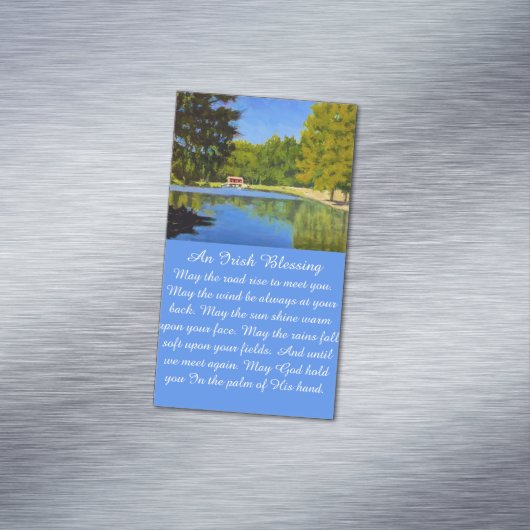 Kaart begrafenisplechtigheid condoleances Memorial Magnetisch Visitekaartje (Voorbeeld)