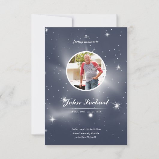 Kaart begrafenisprogramma Memorial (Voorkant)