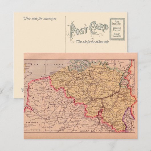  kaart, België, circa 1920 Briefkaart (Voorkant / Achterkant)