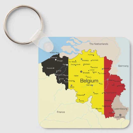Kaart België Sleutelhanger (Voorkant)