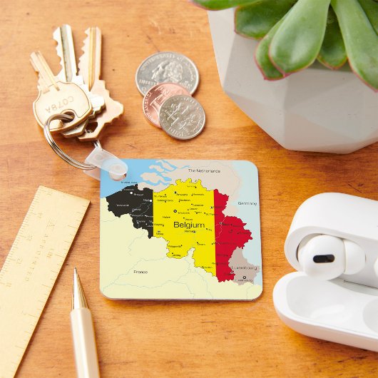 Kaart België Sleutelhanger