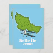 kaart Belle Île France (Voorkant / Achterkant)