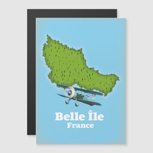 kaart Belle Île France (Voorkant / Achterkant)