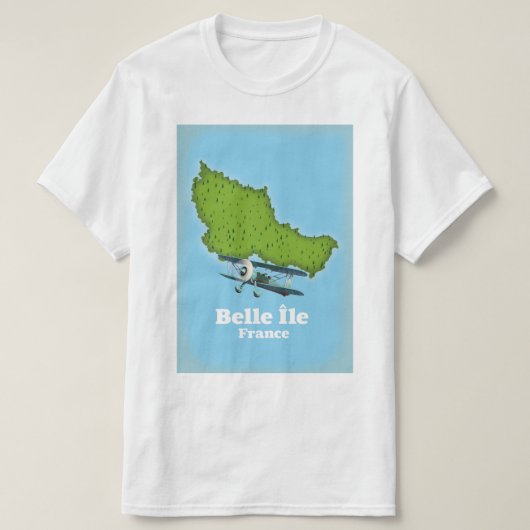 kaart Belle Île France T-shirt (Design voorkant)