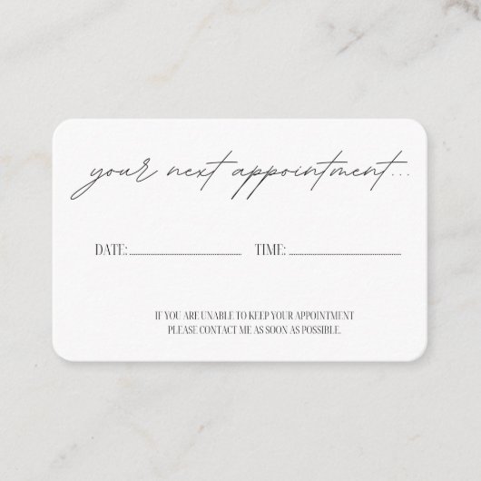 Kaart Benoemingsherinnering Afsprakenkaartje (Voorkant)