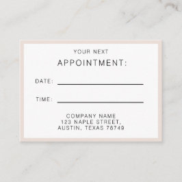 Kaart Benoemingsherinnering Visitekaartje