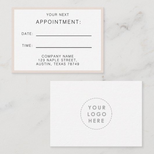 Kaart Benoemingsherinnering Visitekaartje (Voorkant / Achterkant)