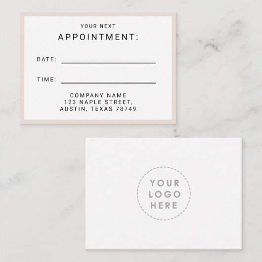 Kaart Benoemingsherinnering Visitekaartje (Voorkant / Achterkant)