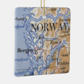 kaart Bergen Noorwegen Keramisch Ornament (Rechts)