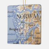 kaart Bergen Noorwegen Keramisch Ornament (Links)