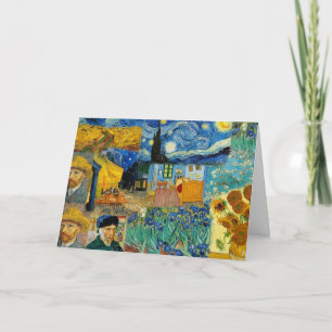 KAART: beroemde Van Gogh meesterwerk collage Bedankkaart