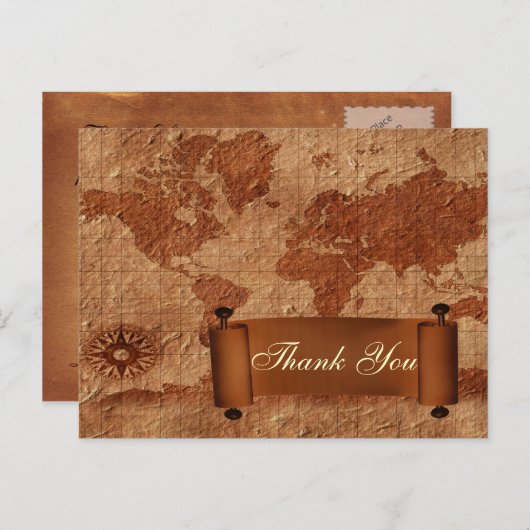  kaart bestemming bruiloft DankU Kaarten (Voorkant / Achterkant)