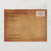 kaart bestemming Bruiloft rsvp kaart (Achterkant)