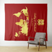 Kaart bestemming chinese trouwfoto achtergrond wandkleed (In Situ (horizontaal))