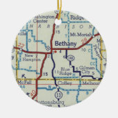  kaart Bethany MO Keramisch Ornament (Voorkant)