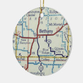  kaart Bethany MO Keramisch Ornament (Links)