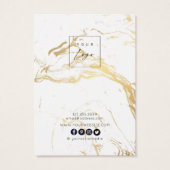 Kaart bezorgen ・ Gold Marble Pattern Logo (Achterkant)