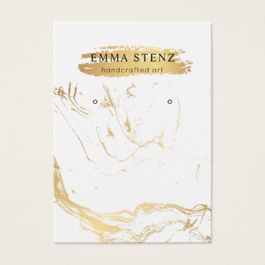 Kaart bezorgen ・ Gold Marble Pattern Logo (Voorkant)