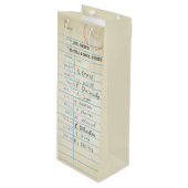 Kaart  bibliotheek wijn cadeautas (Voorkant Gekanteld)