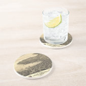  kaart bij het meer van Genève Zandsteen Onderzetter (Zijkant)