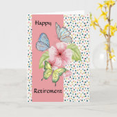 Kaart bij pensionering voor Stippen van Vrouwen en (Gele Bloem)