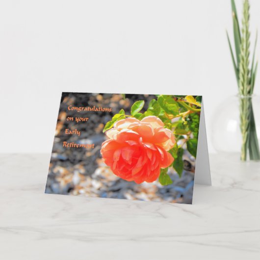 Kaart bij vervroegde uittreding met Oranje Roos (Voorkant)