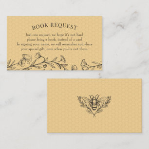 Kaart bijenbloemboek aanvragen invoegen visitekaartje