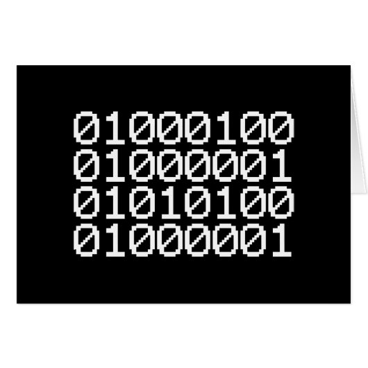 KAART BINAIRE GEGEVENS (Voorkant Horizontaal)