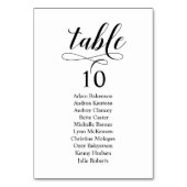 Kaart Bindend Dinner Modern Guest Seating Chart (Achterkant)