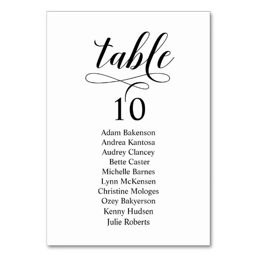 Kaart Bindend Dinner Modern Guest Seating Chart (Achterkant)