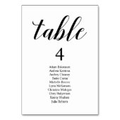 Kaart Bindend Dinner Modern Guest Seating Chart (Achterkant)