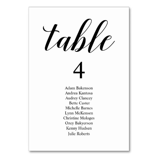 Kaart Bindend Dinner Modern Guest Seating Chart (Voorkant)