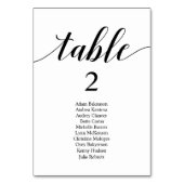 Kaart Bindend Dinner Modern Guest Seating Chart (Achterkant)