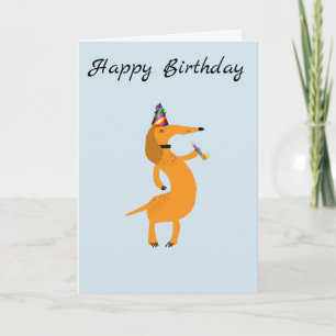Kaart Birthday Kaart Wiener Dog Kaart