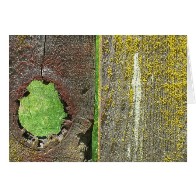 Kaart - blanco - Knothole in hechting (Voorkant Horizontaal)