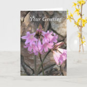 Kaart - blanco - Pink Ladies (Gele Bloem)