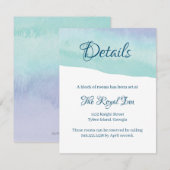 Kaart blauw en Paarse Waterverf wasgoed (Voorkant / Achterkant)