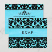 Kaart blauw en zwart antwoord (Voorkant / Achterkant)