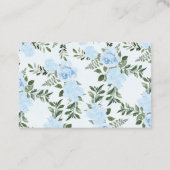 Kaart blauw flesje ellefant luierbehuizing visitekaartje (Achterkant)