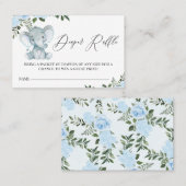 Kaart blauw flesje ellefant luierbehuizing visitekaartje (Voorkant / Achterkant)