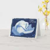 Kaart blauw Roos Jubileum (Gele Bloem)